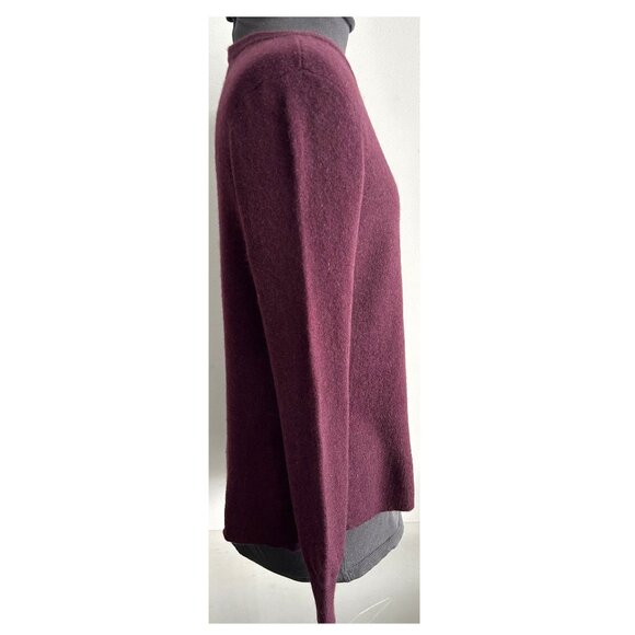 Halogen Purple/ Burgundy Cashmere Sweater Sz 1 - Picture 3 of 8
